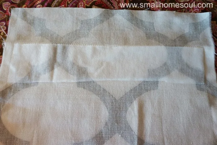 Simple french door curtains get interfacing in the hem.