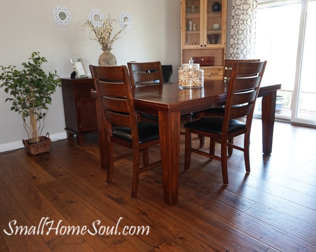 Dining room chairs before getting reupholstered.