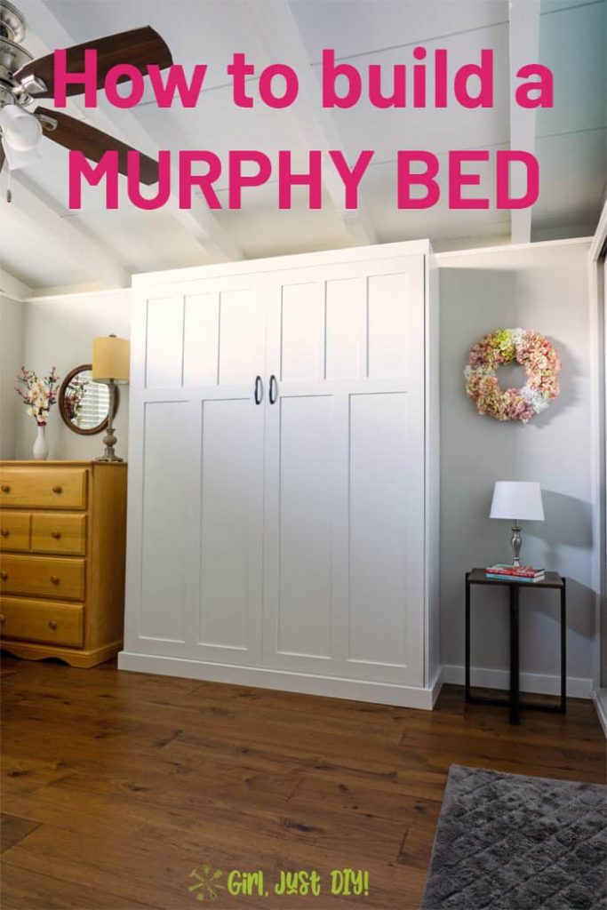 Closed DIY Murph Bed with text