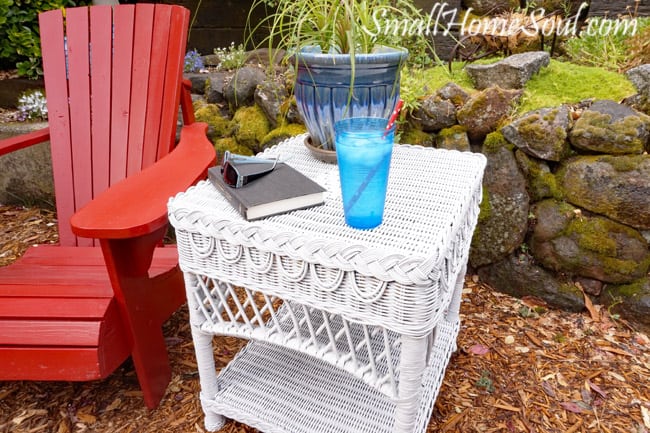 Check out Part 2 of my Patio Refresh Series which includes repairing a wicker table and giving a face lift to some inexpensive plastic side tables. www.smallhomesoul.com