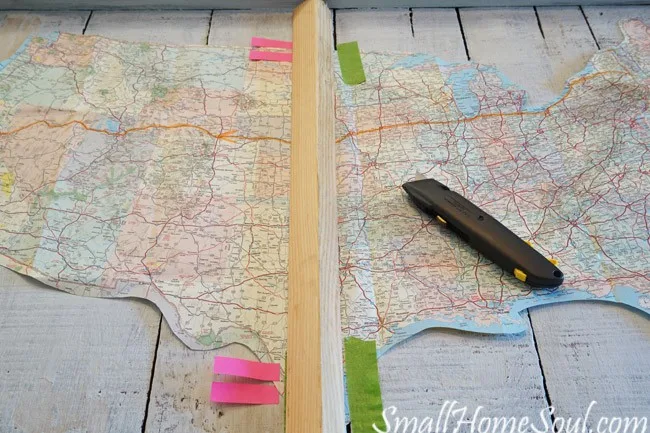 Make a personalized DIY Map Art project like this one with a map, a quote, and a few supplies with my easy to follow tutorial. This map is special since it maps out one of the journeys in our married life….www.smallhomesoul.com