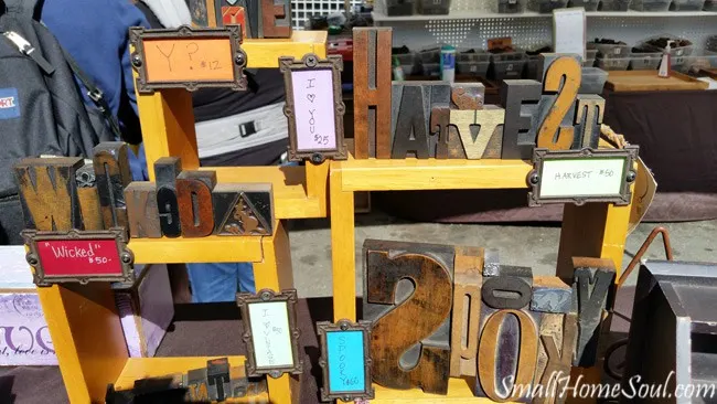 Antique Fair Typeset Plaques and signs