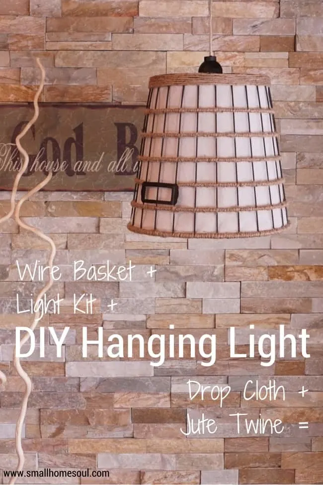 The design possibilities are endless to create your own beautiful DIY Hanging Light from a wire basket, a light kit, and a few supplies….www.smallhomesoul.com