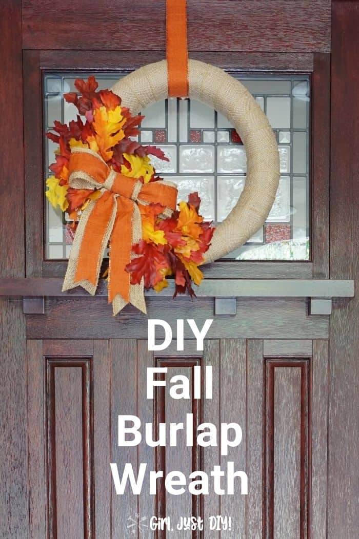 Easy DIY Fall Wreath with Burlap - Girl, Just DIY!