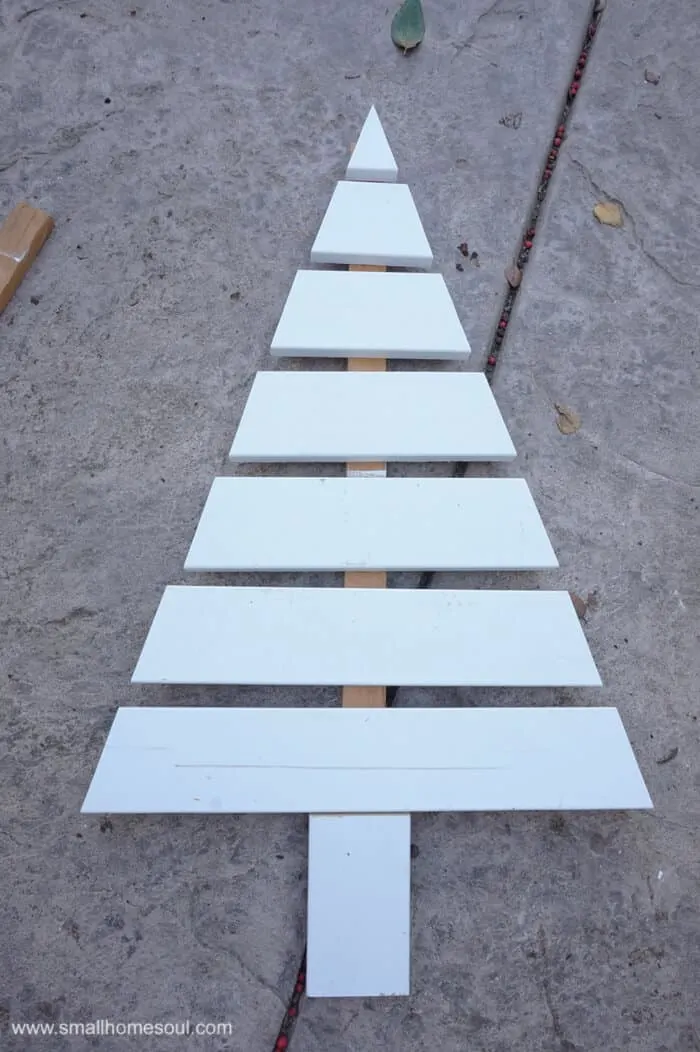 Wooden Christmas tree parts