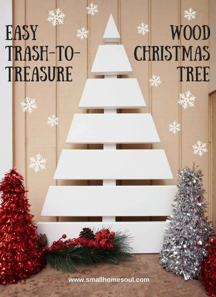 Wooden Trees Set of 4 Wooden Christmas Trees, Holiday Decor