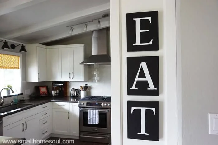 This DIY Kitchen Art is easy to make with transfer paper and paint markers.