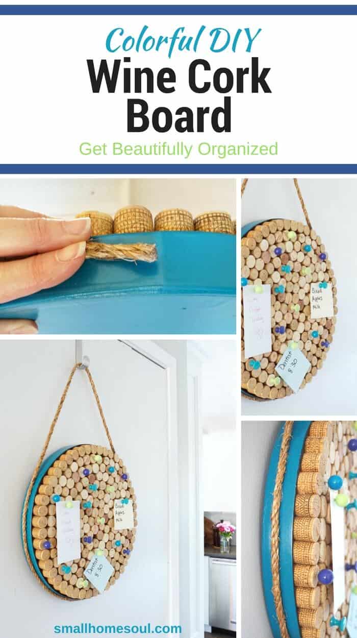 Pin this DIY Wine Cork board to your favorite organization board for inspiration.