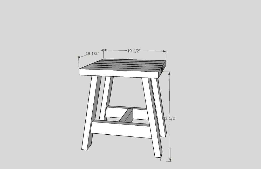 2x4 Outdoor Table design drawings.