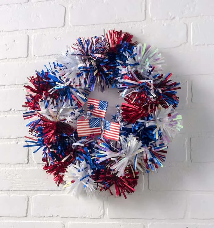 DIY Candy's Easy Patriotic Wreaths in Shimmery Goodness.