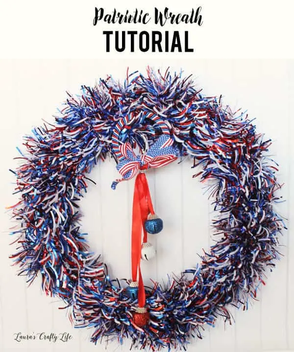 Laura's Crafty Life's Easy Patriotic Wreaths in shimmery goodness.