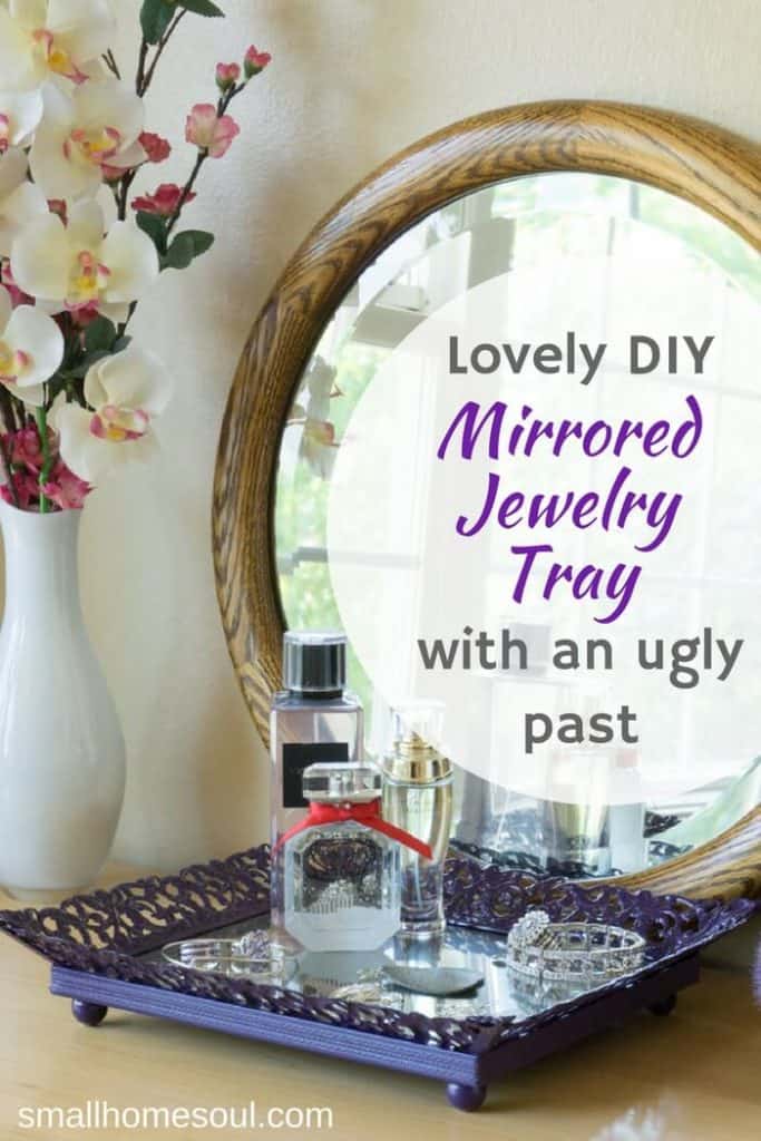 Diy Mirrored Jewelry Tray Easy Picture Frame Upcycle Girl