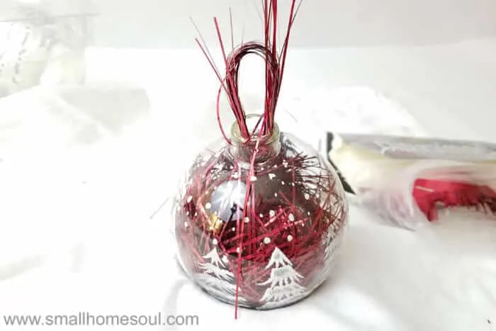 Easy Ornament Updates with tinsel.