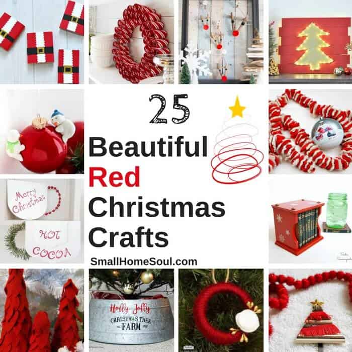 Red Christmas Decor Roundup, 25 beautiful crafts.