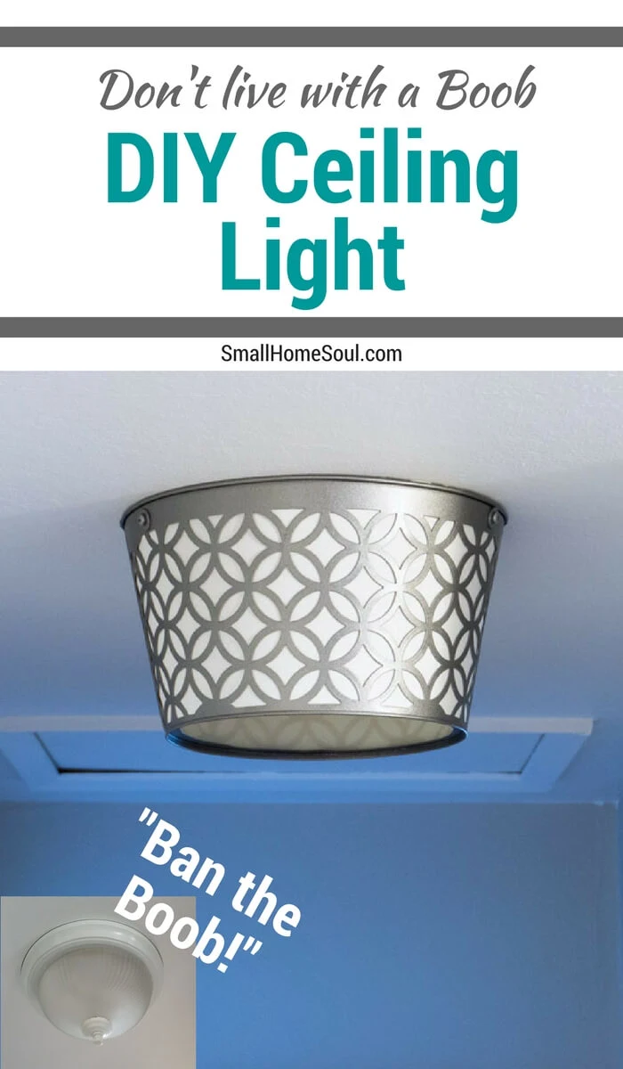 Ban the boob light with this DIY ceiling light makeover.