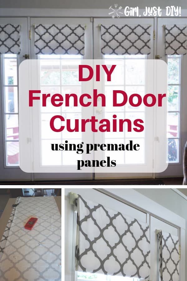 Collage of French Door Curtain pictures with text overlay