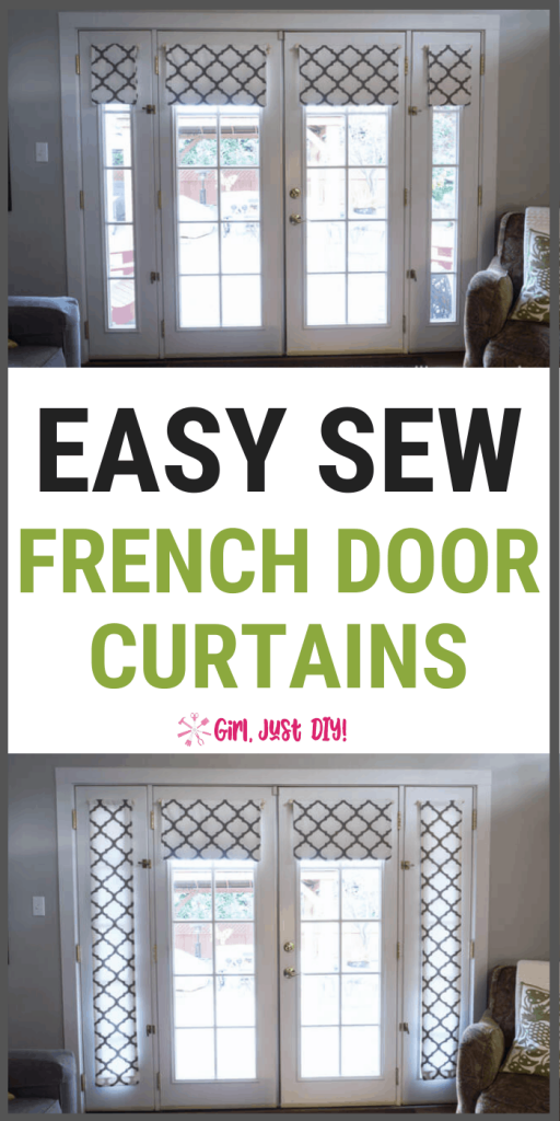 Simple French Door Curtains Easy DIY Tutorial Girl, Just DIY!