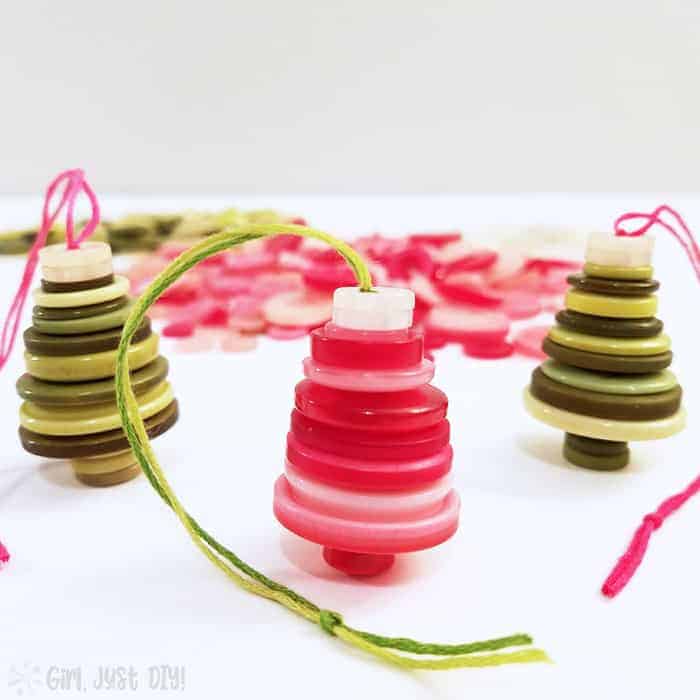 DIY Button Christmas Tree Table Topper - Girl, Just DIY!