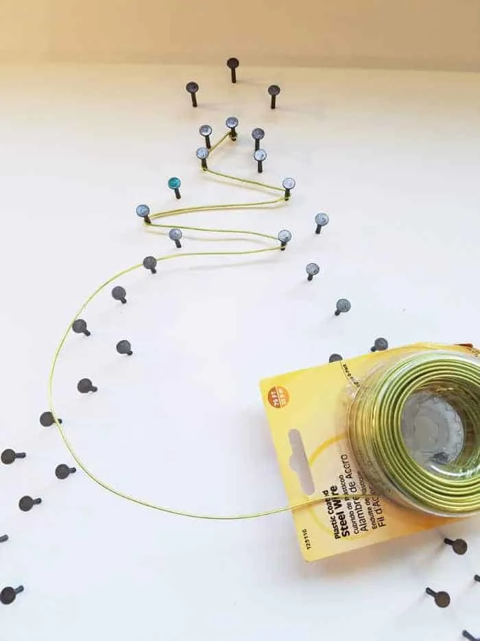 DIY String Art Christmas Tree with Wire - Girl, Just DIY!