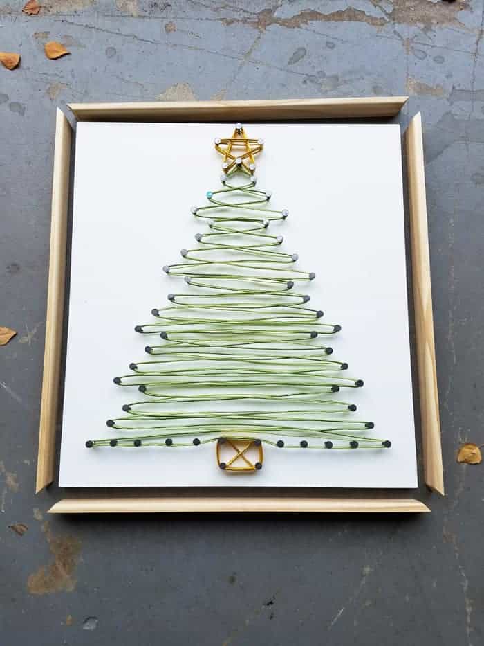 DIY String Art Christmas Tree with Wire - Girl, Just DIY!