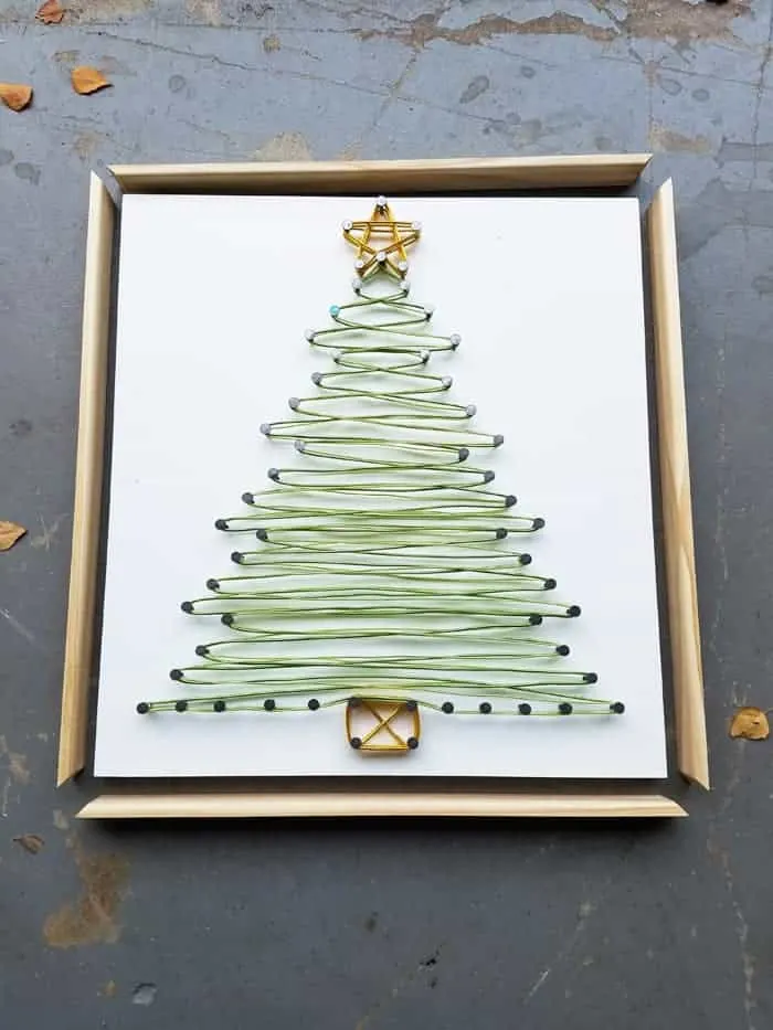 Cutting frame for string art Christmas Tree.