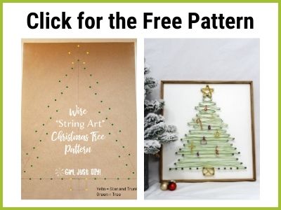 Click for the pattern image of string art Christmas tree