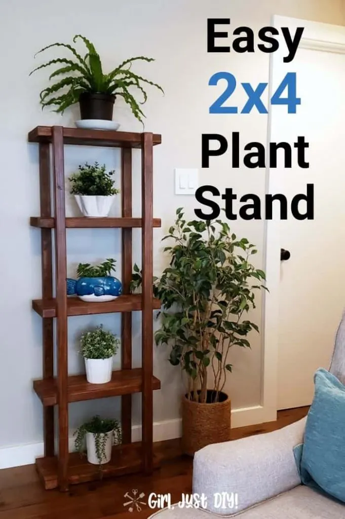 Diy 2x4 Plant Stand With Build Plans, Wooden Indoor Plant Stand Ideas