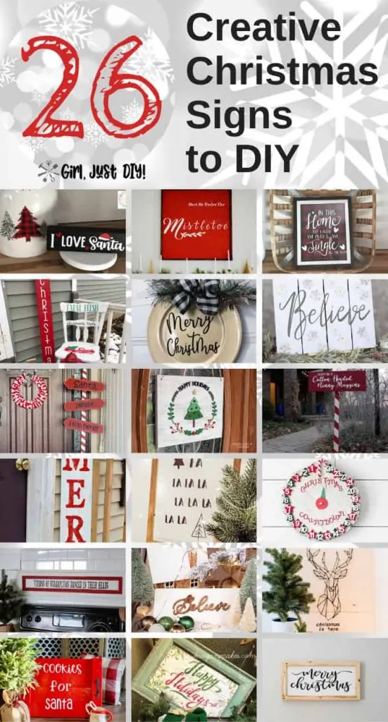 Another collage of DIY Creative Christmas Signs