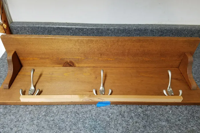 Spacing out the coat rack hooks