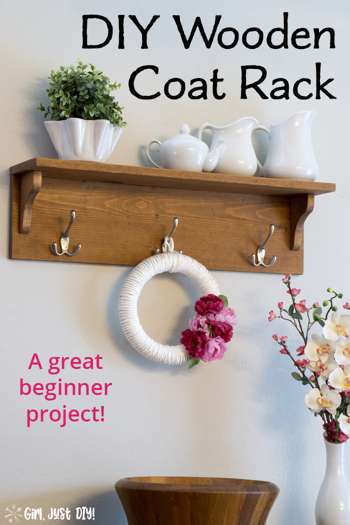 Diy Wooden Coat Rack With Shelf Girl, Make Coat Rack Wall Mounted