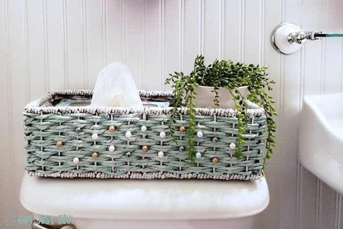 Wicker Toilet Tank Basket