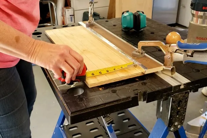 Measuring lines from clamped board