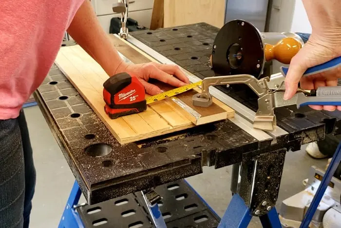 Clamping board to work table