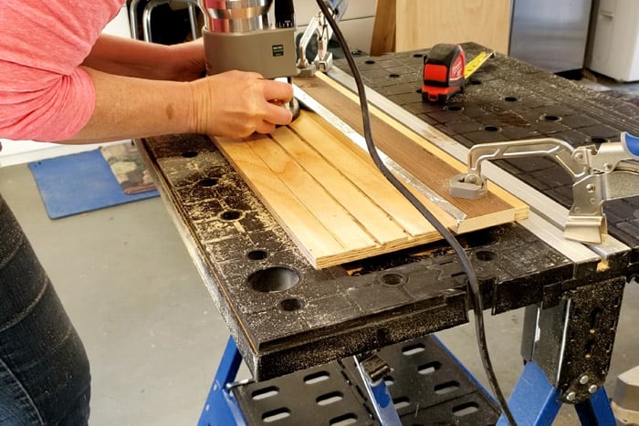 Routing 2nd groove into plywood for DIY sandpaper storage rack