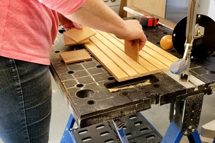 testing router groove thickness with scrap of 1/4" plywood