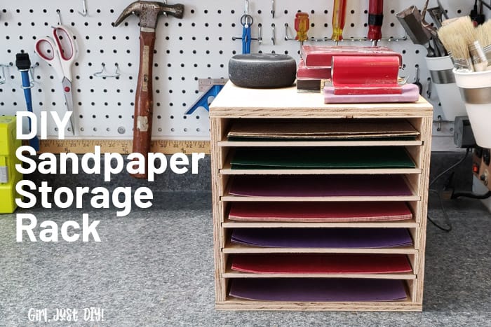 How to make a sand paper organizer / shop organization 