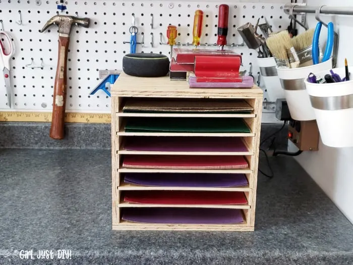 Sandpaper Organizer Storage Cabinet 