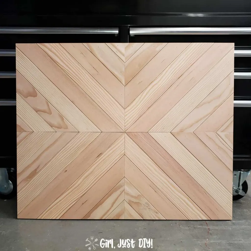 Raw Wood DIY Chevron Wall Art