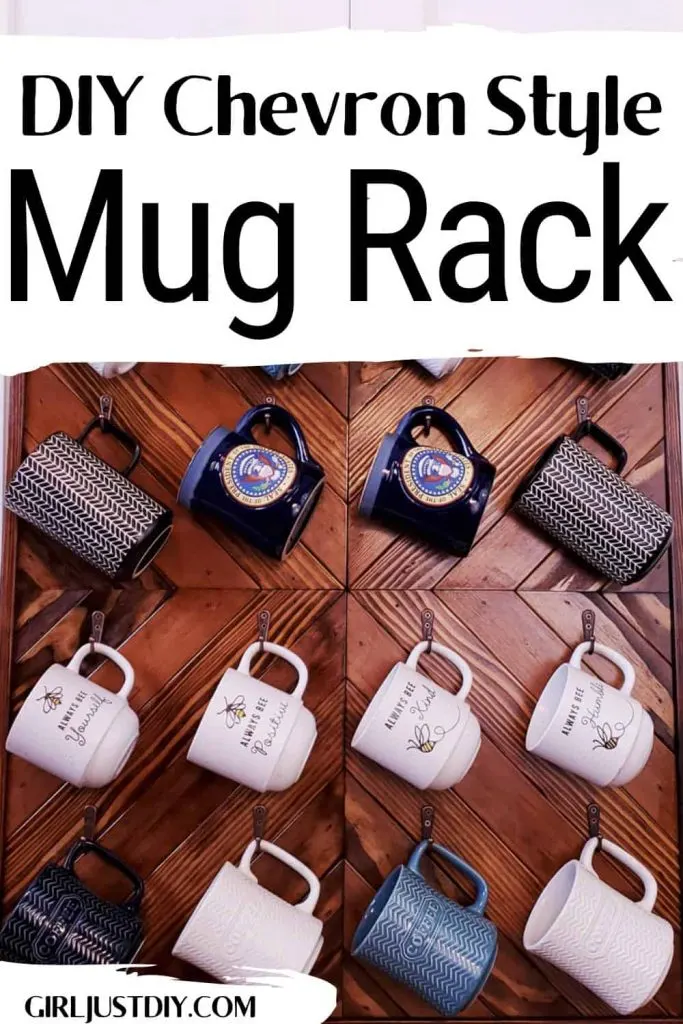 DIY Coffee Mug Rack with Text overlay
