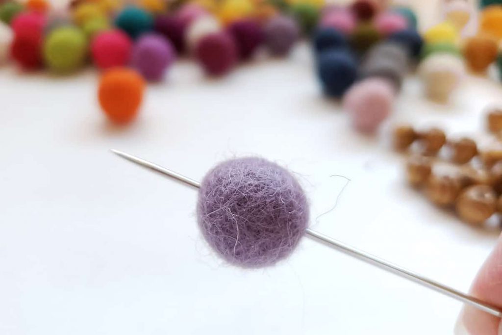 Wool Felt Beads-Felt Pom Poms-Felt Crafting Beads-Felt Balls-Felt  Garland-DIY Garland-Baby Shower Décor-Nursery Décor-Felted Beads-Crafting  (50pcs/2cm) 