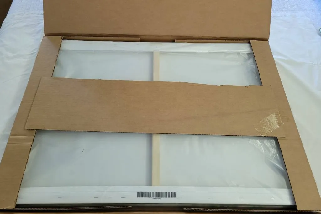 canvases packed in shipping box