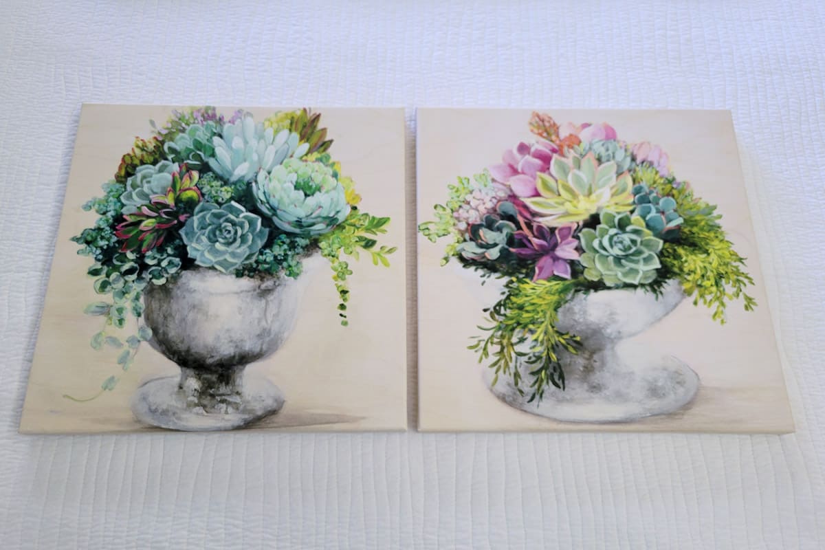 Canvases of succulent artwork